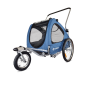 Preview: Topmast Hundefahrradanhänger Streamline - Mit Jogger-Funktion und schwenkbarem Vorderrad - Faltbar - Blau