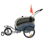 Preview: Topmast Hundefahrradanhänger Sky - Mit Joggerfunktion - Faltbar - Blau - Medium