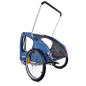 Preview: Topmast Hundefahrradanhänger Streamline - Mit Jogger-Funktion und schwenkbarem Vorderrad - Faltbar - Blau