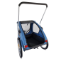 Preview: Topmast Hundefahrradanhänger Streamline - Mit Jogger-Funktion und schwenkbarem Vorderrad - Faltbar - Blau