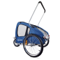 Preview: Topmast Hundefahrradanhänger Streamline - Mit Jogger-Funktion und schwenkbarem Vorderrad - Faltbar - Blau