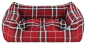 Preview: DandyDog Hundebett Karo - Highlands Red - Möbelbezugstoff - waschbar - div. Größen