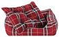 Preview: DandyDog Hundebett Karo - Highlands Red - Möbelbezugstoff - waschbar - div. Größen