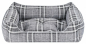 Preview: DandyDog Hundebett Karo - Highlands Grey - Möbelbezugstoff - waschbar - div. Größen