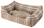 Preview: DandyDog Hundebett Karo - Highlands Beige - Möbelbezugstoff - waschbar - div. Größen