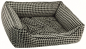 Preview: DandyDog Premium Hundebett Houndstooth Beige - Chenille-Bezug - waschbar - div. Größen