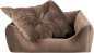 Preview: DandyDog Hundebett Samt - Magic Velvet Taupe - Hochwertiger Möbelbezugstoff - div. Größen