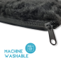 Preview: Hundedecke - 50x35 cm - waschbar - Pfotendesign - schwarz