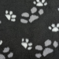 Preview: Hundedecke - 75x50 cm - waschbar - Pfotendesign - schwarz