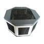 Preview: Faltbarer Welpenauslauf - Nylon - 8-eckig - 124x64 cm - grau