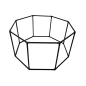 Preview: Faltbarer Welpenauslauf - Nylon - 8-eckig - 124x64 cm - grau