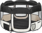 Preview: Faltbarer Welpenauslauf - Nylon - 8-eckig - 125x64 cm - schwarz