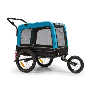 Premium 2-in-1 Hundefahrradanhänger - Hundebuggy - 240 Liter - Verschiedene Farben