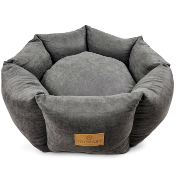 Hundebett - 62 cm - Anthrazit - Polyestervelours