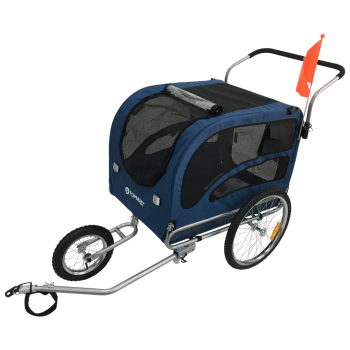 Premium Hunde-Fahrradanhänger - Mit Jogger-Funktion - Faltbar - Verschiedene Farben - XL