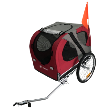 Topmast Hundefahrradanhänger Original - Faltbar - Rot - Medium