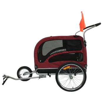 Premium Hunde-Fahrradanhänger - Mit Jogger-Funktion - Faltbar - Verschiedene Farben - XL