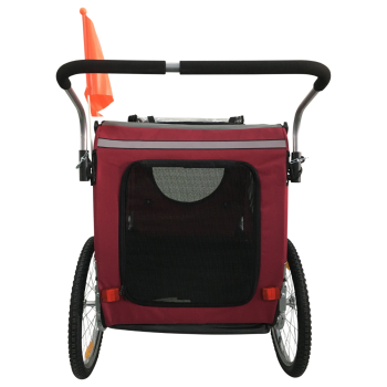 Premium Hundefahrradanhänger - Mit Joggerfunktion - Faltbar - Verschiedene Farben - Medium