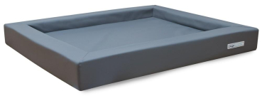 Hundebett Relax 90x70x12 cm - Kunstleder grau