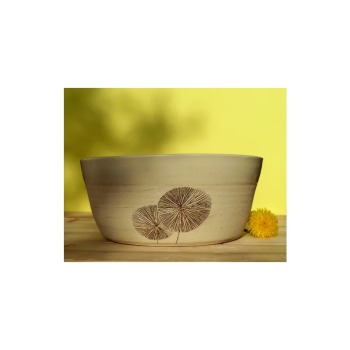 DogFilous Hundenapf d=18 cm  - Löwenzahn - Westerwälder Steinzeugton