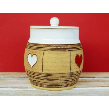DogFilous Leckerlidose - d=12 cm - Keramik - Vintage-Look - spülmaschinenfest