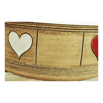 Preview: DogFilous Hundenapf - d=18 cm - Keramik - Vintage-Look - spülmaschinenfest