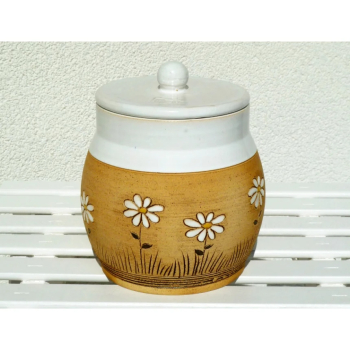 DogFilous Keramik Leckerlidose - Blumenwiese - handgefertigt - d=12 cm