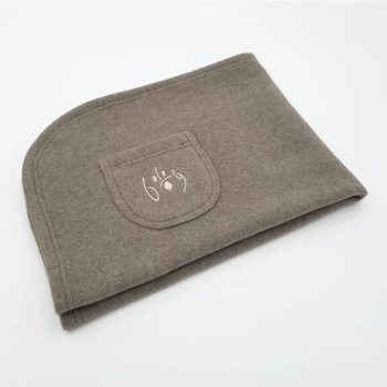 DogFilous Bio Hundedecke - Kuscheldecke - Baumwoll-Fleece - graugrün -  div. Größen