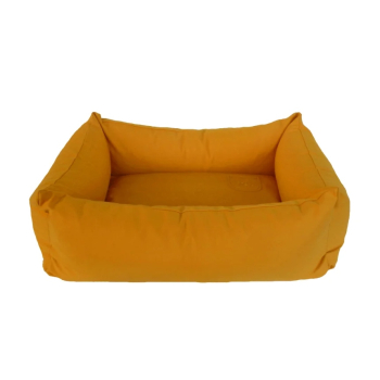 Bio Hundebett - ökologisches Hundebett Box - ocker - div. Größen