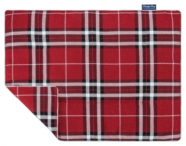DandyDog Hundedecke Karo - Highlands Red - Hochwertiger Möbelbezugstoff - div. Größen