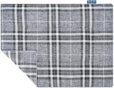 DandyDog Hundedecke Karo - Highlands Grey - Hochwertiger Möbelbezugstoff - div. Größen