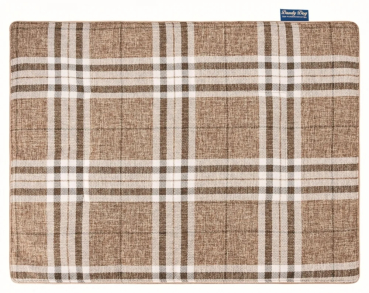 Preview: DandyDog Hundedecke Karo - Highlands Beige - Hochwertiger Möbelbezugstoff - div. Größen