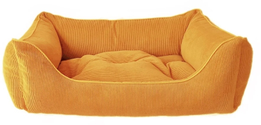Preview: DandyDog Hundebett Cordsamt - Relax - mustard - Möbelbezugstoff - waschbar - div. Größen