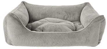 Preview: DandyDog Hundebett Cordsamt - Relax - grey - Möbelbezugstoff - waschbar - div. Größen
