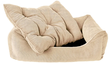 Preview: DandyDog Hundebett Cordsamt - Relax - beige - Möbelbezugstoff - waschbar - div. Größen