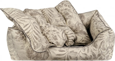 DandyDog Hundebett Flora Stone - Möbelbezugstoff - waschbar - div. Größen