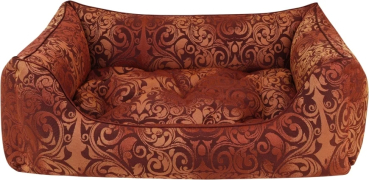 DandyDog Premium Hundebett Vintage Ornaments Rouge - Gobelin Bezug - waschbar - div. Größen
