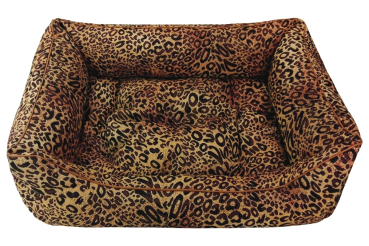Preview: DandyDog Premium Hundebett Leopard - Gobelin Bezug - waschbar - div. Größen