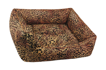 DandyDog Premium Hundebett Leopard - Gobelin Bezug - waschbar - div. Größen