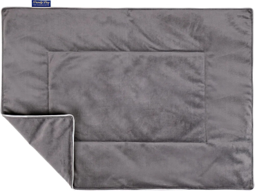DandyDog Hundedecke Samt - Magic Velvet Grey - Hochwertiger Möbelbezugstoff - div. Größen