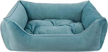 DandyDog Hundebett Samt - Magic Velvet Petrol - Hochwertiger Möbelbezugstoff - div. Größen