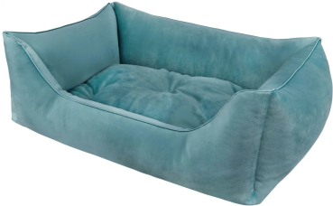 DandyDog Hundebett Samt - Magic Velvet Petrol - Hochwertiger Möbelbezugstoff - div. Größen