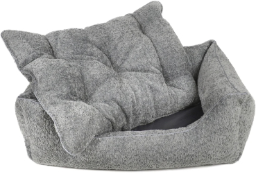 DandyDog Hundebett Teddy - Balance Soft Grey - Hochwertiger Möbelbezugstoff - div. Größen