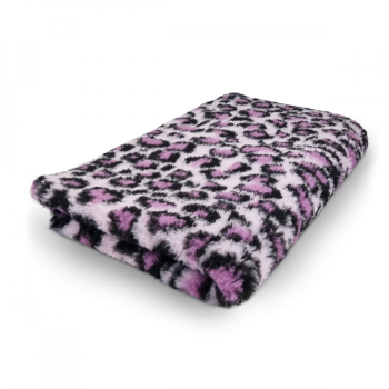 Vet-Bed - 3farbig - Hundedecke - Anti-Rutsch - div. Größen - leopard-violett