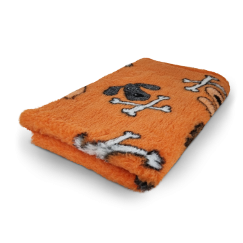 Vet-Bed - 3farbig - Hundedecke - Anti-Rutsch - div. Größen - crossbone-orange