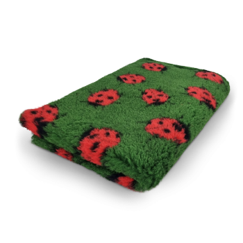 Vet-Bed - 3farbig - Hundedecke - Anti-Rutsch - div. Größen - ladybug-grün