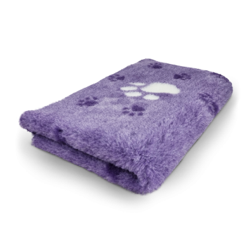 Vet-Bed - 3farbig - Hundedecke - Anti-Rutsch - div. Größen - lila-weiss