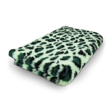 Katzendecke - Schondecke - Hypoallergen - Anti-Rutsch - 150x100 cm - Patchwork - leopard-grün