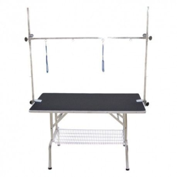 Trimmtisch - Anti-Rutsch - doppelter Trimmarm - 116x61x76 cm - schwarz