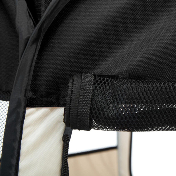 Faltbarer Welpenauslauf - Nylon - 8-eckig - 125x64 cm - schwarz